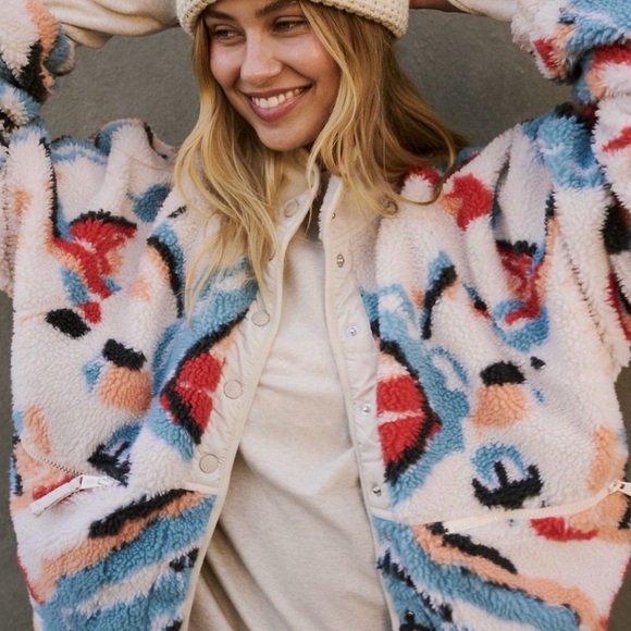 Free people hit the slopes fleece jacket - Picture 5 of 9